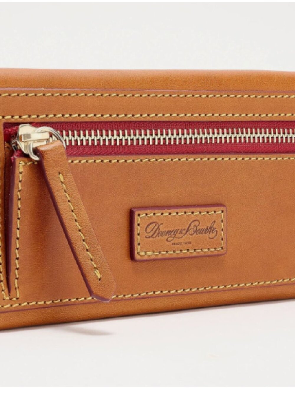 Dooney & Bourke Florentine Leather Continental Turnlock Wallet-Red-NEW-A675092 - Picture 3 of 3